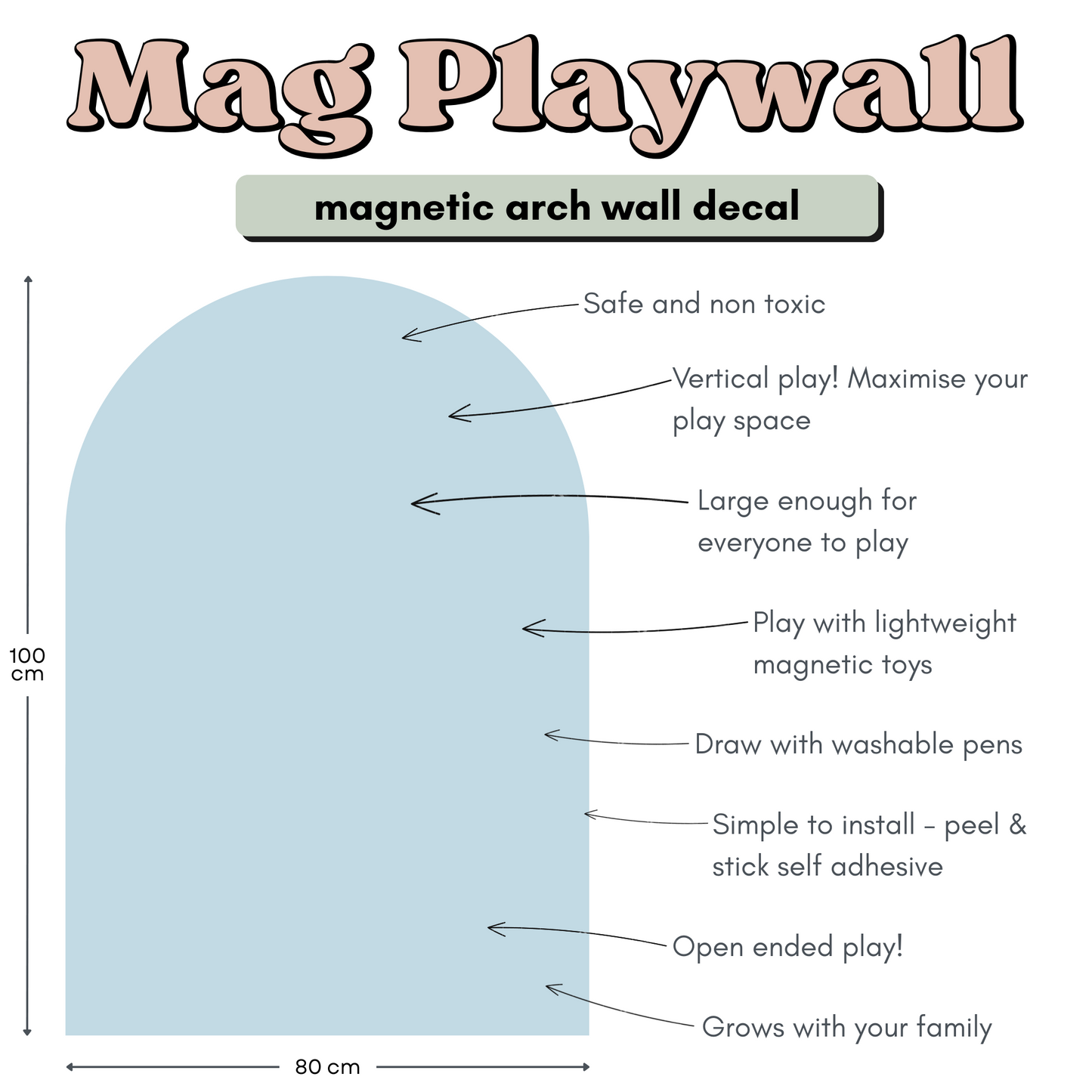 The Mag Playwall: Arch Magnetic Wall Decal