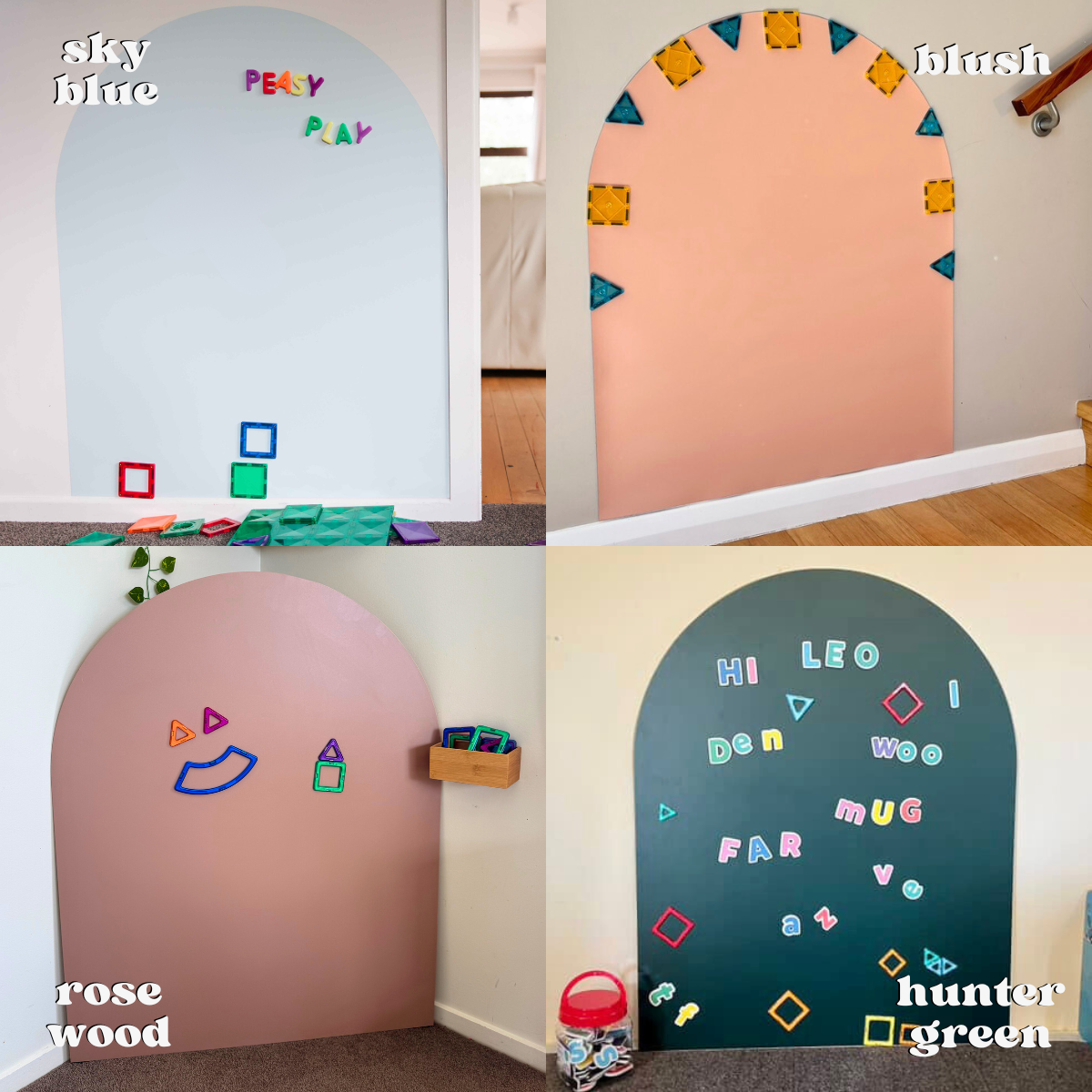 Magnetic Playwall Arch + MDF Backing Board Bundle!