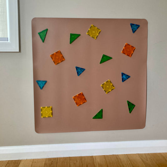 Multipurpose magnetic wall decal in square, open ended play for kids